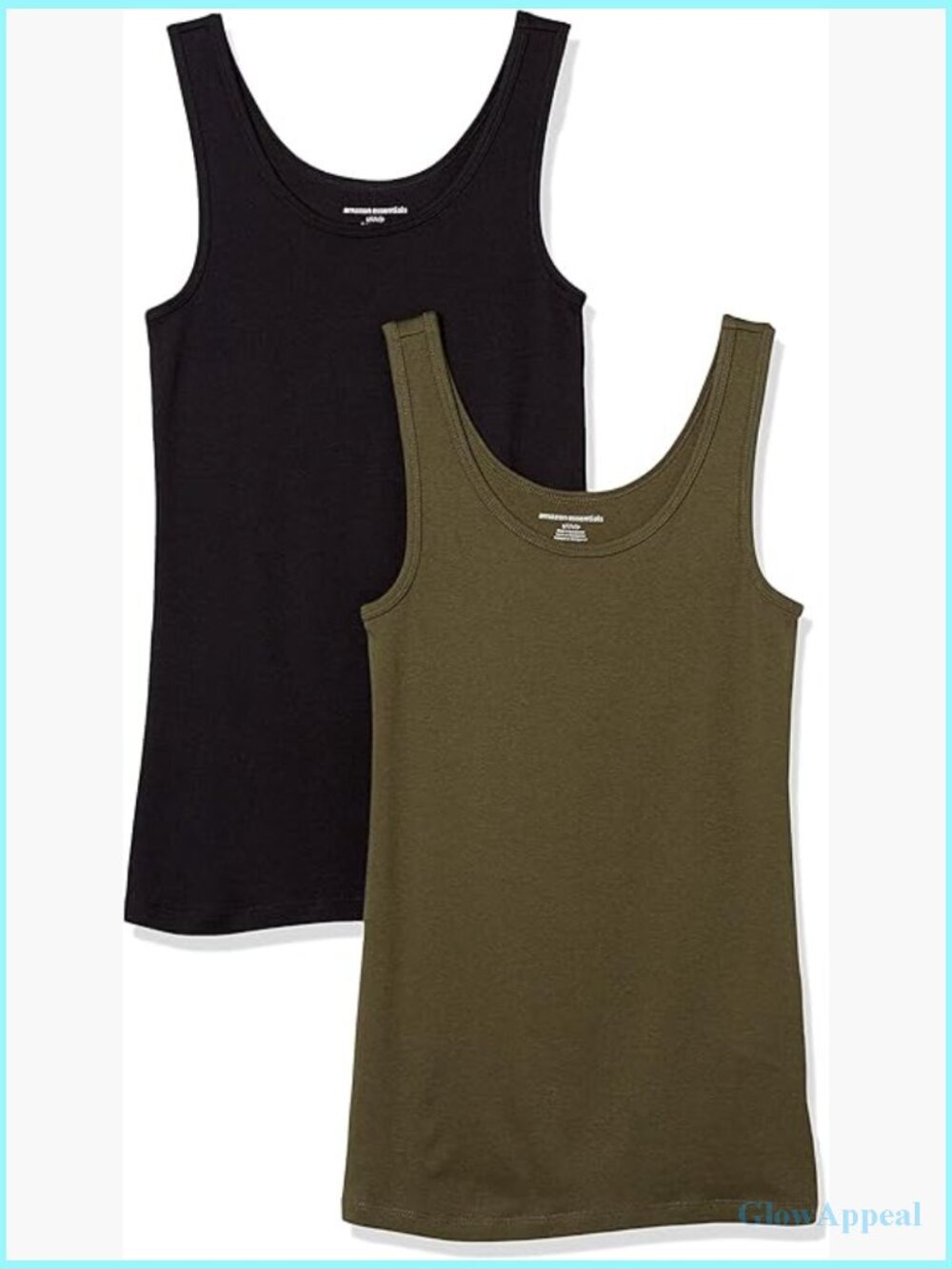 Slim Fit Scoop Neck Tank Top 2-Pack, Cotton Modal Rib, Women's Tops